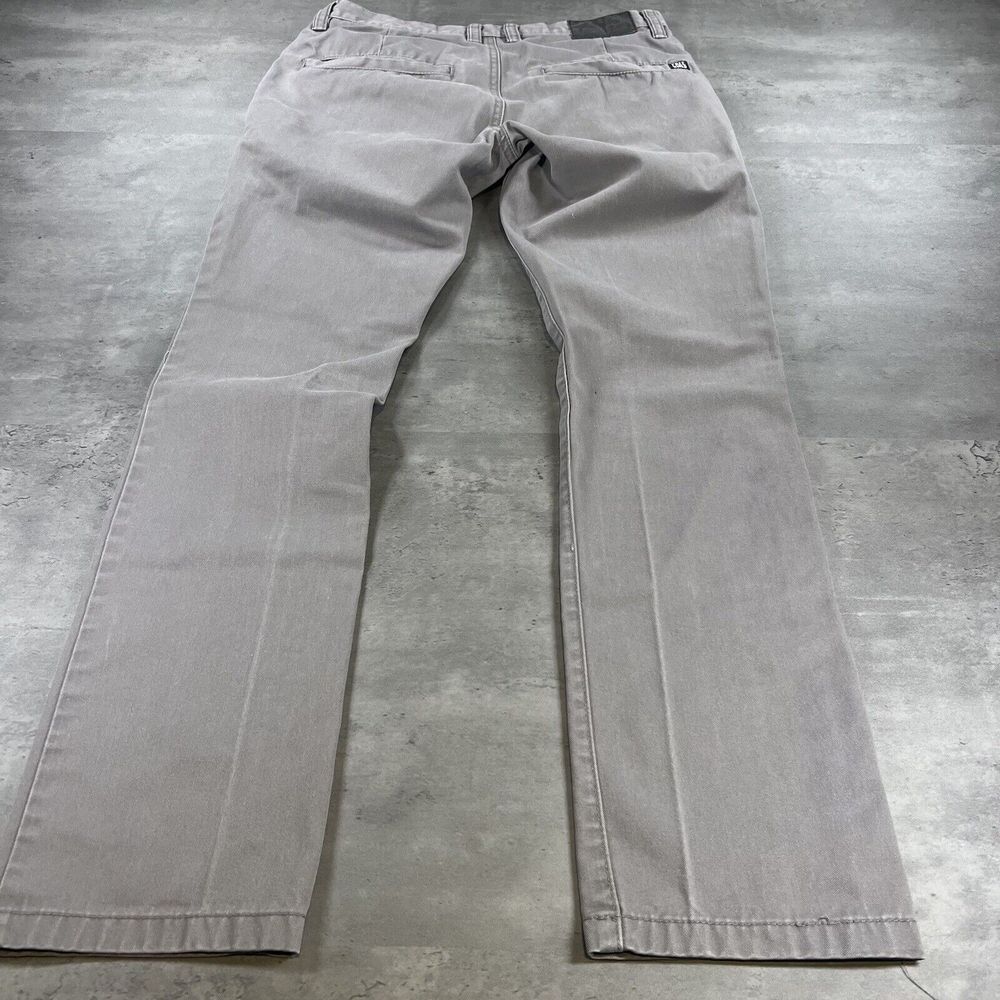 Free World Pants Men 30x31 Gray Chino Trouser Straight‎ Leg Skate Grunge Minimal
